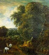 Corneille Huysmans Landscape with a Horseman in a Clearing oil painting on canvas